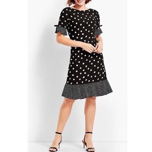 Talbots Petite Polka Dot Sweetheart Dress 16P